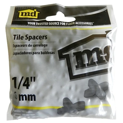 M-D 49160 Tile Spacers, 1/4 in., 100-Pack