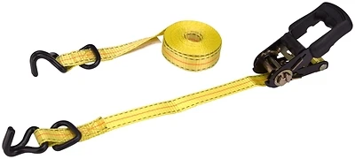 Fh64058 Heavy Duty Ratchet Tie-down, 1 In W X 16 Ft L, Yellow