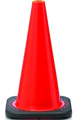 JBC Revolution RS45015C Traffic Safety Cone, PVC, 18 In, Fluorescent Orange