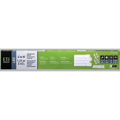 ETI 64101162 LED Retrofit Kit, 48W, 7200 Lumens, 5000K, G13 Base