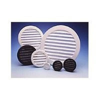 Plw100 1 Inch Round White Plastic Louver With Insect Screen