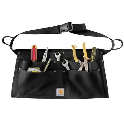 Men's Adjustable Firm Duck Waist Apron, Xl, Black, 100% Cotton