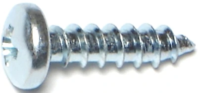 #10 X 3/4 In. Zinc Plated Self-tapping Pan Head Screws 100 Pk
