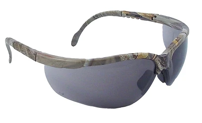 Jr4h20id-gf12 Safety Glasses With Smoke Lens And Realtree Camo Design