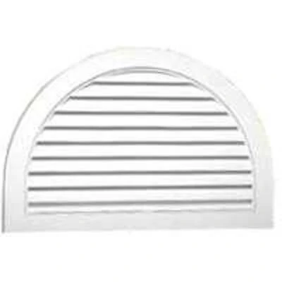 22 X 34 Inch White Vinyl Half Round Gable Vent - Model 626095-00