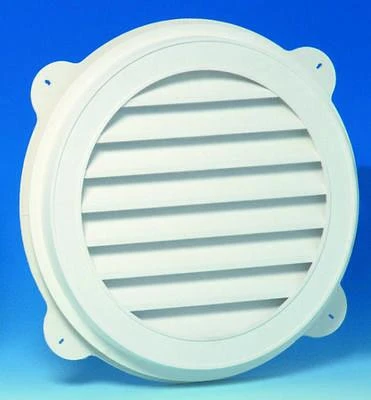 22-inch White Vinyl Round Gable Vent With Uv Resistance And Insect Screen