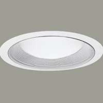 456w 6-inch White Baffle Sloped Trim For Recessed Lighting