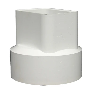 Hancor 0482TW Triple Wall HDPE Downspout Adapter, 4 In, 2x3x4