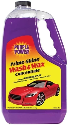 Purple Power 9220P Car Wash With Carnauba Wax, 128 Oz Liquid