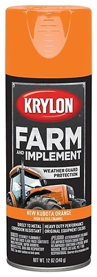 Farm & Implement Spray Paint, New Kubota Orange, 12 Oz Aerosol Can