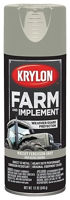 Farm & Implement Spray Paint, Massey Ferguson Gray, 12 Oz Aerosol Can