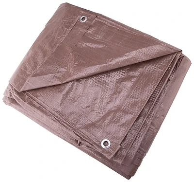 Prosource T1216BB90 Medium Duty Poly Tarp, Brown, 12 Ft. X 16 Ft.