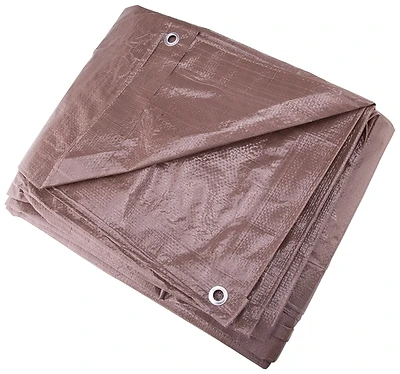 ProSource T0810BB90 Medium Duty Tarp, Brown, 8 Ft. X 10 Ft.
