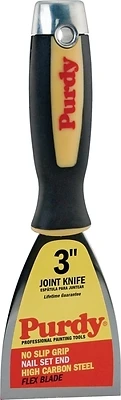 Premium Joint Knife With Hammerhead, 3 Inch Flexible Blade, Angled Rubber Handle