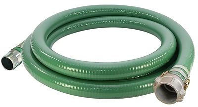 Pvc Suction Hose Assembly, 2 Inch Id X 20 Feet, Camlock Female X Mnpt