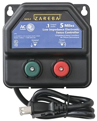 Zareba EA5M-Z Electric Fence Charger, 0.1 Joules, 110/120 Volts, 5 Mile