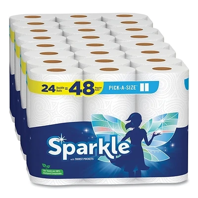 Sparkle 22238 Pick-A-Size Paper Towels, 2-Ply, 6 Rolls