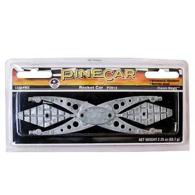 P3913 Rocket Car Chassis Weight Alloy Silver 2.25 Oz