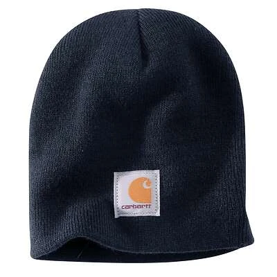 Carhartt AH0205-M Men's Acrylic Knit Beanie Hat, Navy, One Size