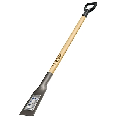 Sidewalk Scraper, 4 In Steel Blade, Wood D-Handle
