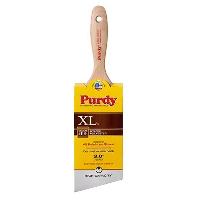 Purdy 144424430 XL Angle Wall Brush, 3 In., Medium Stiff Bristles