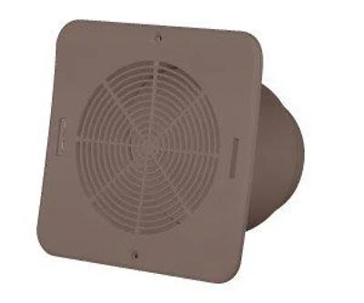 Duraflo 646015br Brown Soffit Exhaust Vent, 6.75" X 5.75" For Bathroom And Dryer