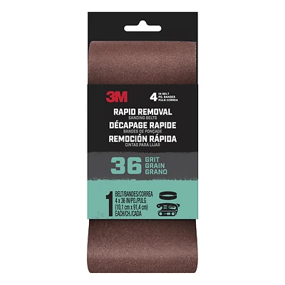 Rapid Removal 36 In. L X 4 In. W Ceramic Sanding Belt 36 Grit Coarse