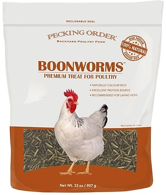 Pecking Order 009354 Boonworms Poultry Treats, 32 oz, High Protein