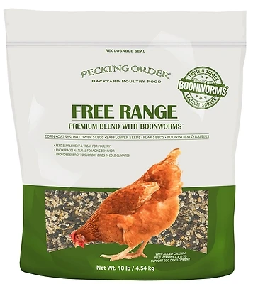 Pecking Order 009353 Free Range Blend With Boonworms Poultry Treat, 10 Lb