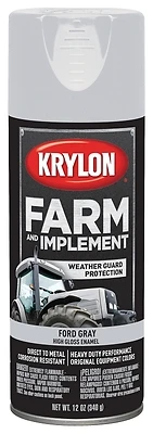 Farm & Implement Spray Paint, Ford Gray, 12 Ounce Aerosol Can