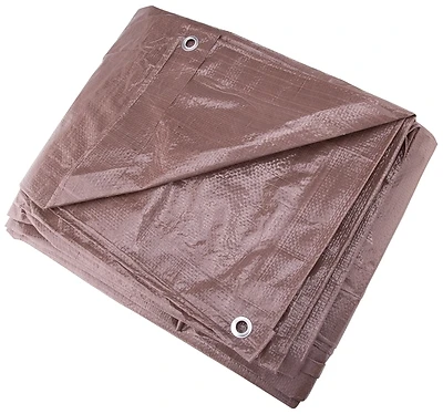 ProSource T1012BR90 Poly Tarp, Brown, 5 Mil, 10 Ft. X 12 Ft.