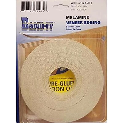 Band-It 38265 Melamine Edge Banding, White Birch, 0.75 In. X 25 Ft.