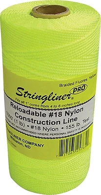 Stringliner 35765 Braided Nylon Twine, #18, 1000 Ft, Fluorescent Yellow