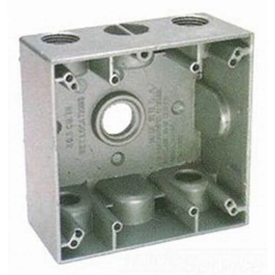 /bwf Tgb-55v 2-gang Weatherproof Electrical Outlet Box With 5-1/2 Inch Knockouts