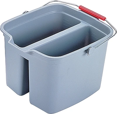 Rubbermaid 261700GRAY Double Bucket, 17 Qt, Gray