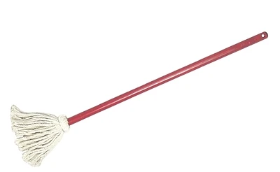 Birdwell 9302-12 Toy Mop, Cotton Head, Wood Handle, 24 In.