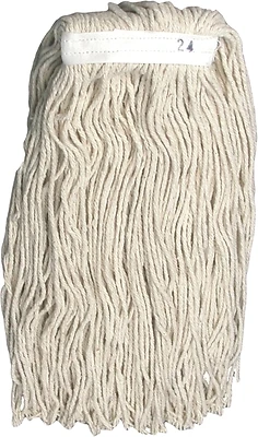 9051-12 Saddle Cotton Mop Head, 1-1/4 In Headband, 4-ply Yarn