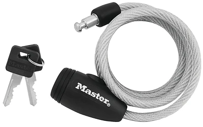 8109d 5 Ft X 5/16 In Keyed Steel Cable Lock, Pack Of 2