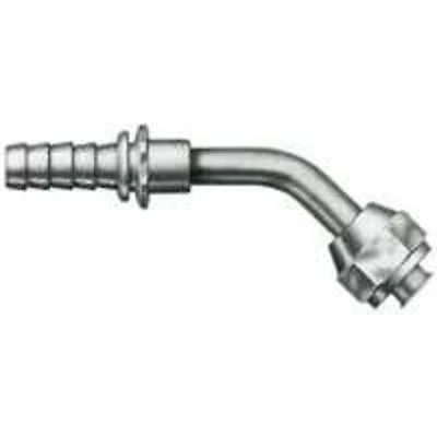 Megacrimp G25174-0808 Hose Coupling, 3/4-16 Barb X Jic, 45 Degree Angle, Steel