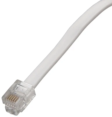 12 Foot White Telephone Line Cord Model Tl1012w For Landline Connections