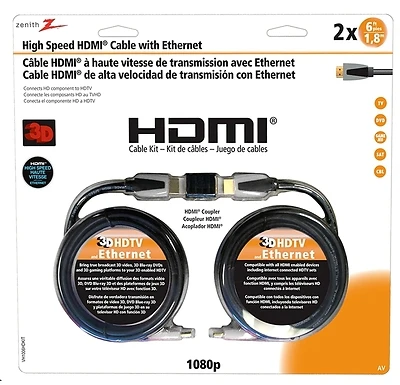 Vh1006hdkit High Speed Hdmi Cable Kit With Ethernet, 6 Feet