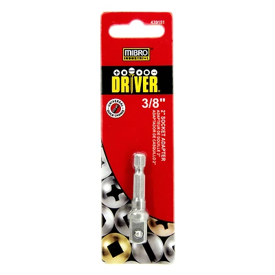 Square 3/8 In. Drive X 2 In. Length Socket Adapter S2 Tool Steel