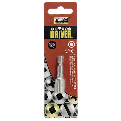 5/16 In. Drive X 1-3/4 In. L Chrome Vanadium Steel Magnetic Nut Setter