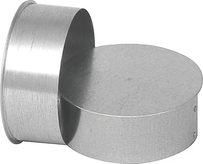 6 Inch Galvanized Round End Cap, Model Gv2007, 28 Gauge