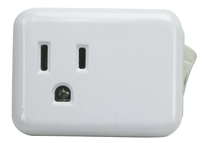 Outlet Tap Cube 1-outlet With On-off Switch, 4.6 In H X 4.6 In W X 2-1/2 In D
