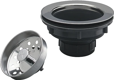 250ss Plastic Sink Strainer With Fixed Post For 3-1/2 In Openings