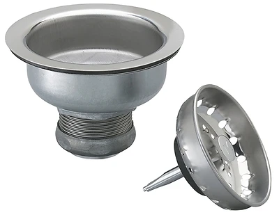 Plumb Pak PP5411 Basket Strainer, Stainless Steel, 3-1/2 In.