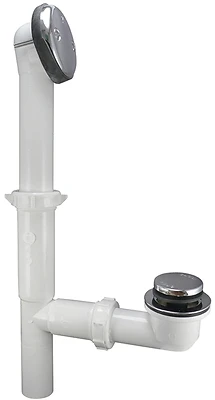 63wk Bath Drain Stop Foot Lock With Chrome Trim For Standard Tubs