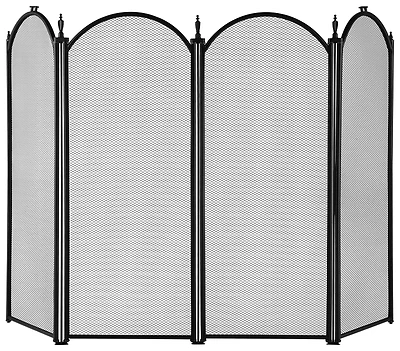 4-panel Black Fire Screen, 32 In H X 51-1/2 In W, Model S41010bk-c3l