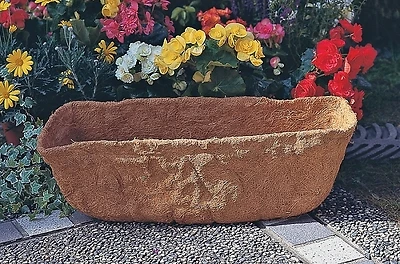 Landscapers Select T51550-3L Planter Liner, 24 in W, 9 in H, Rectangular, Natural Coconut, Brown
